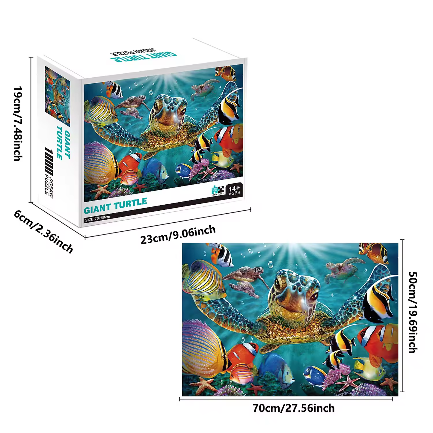 Ocean Giant Turtle - 1000 Pieces Jigsaw Puzzle