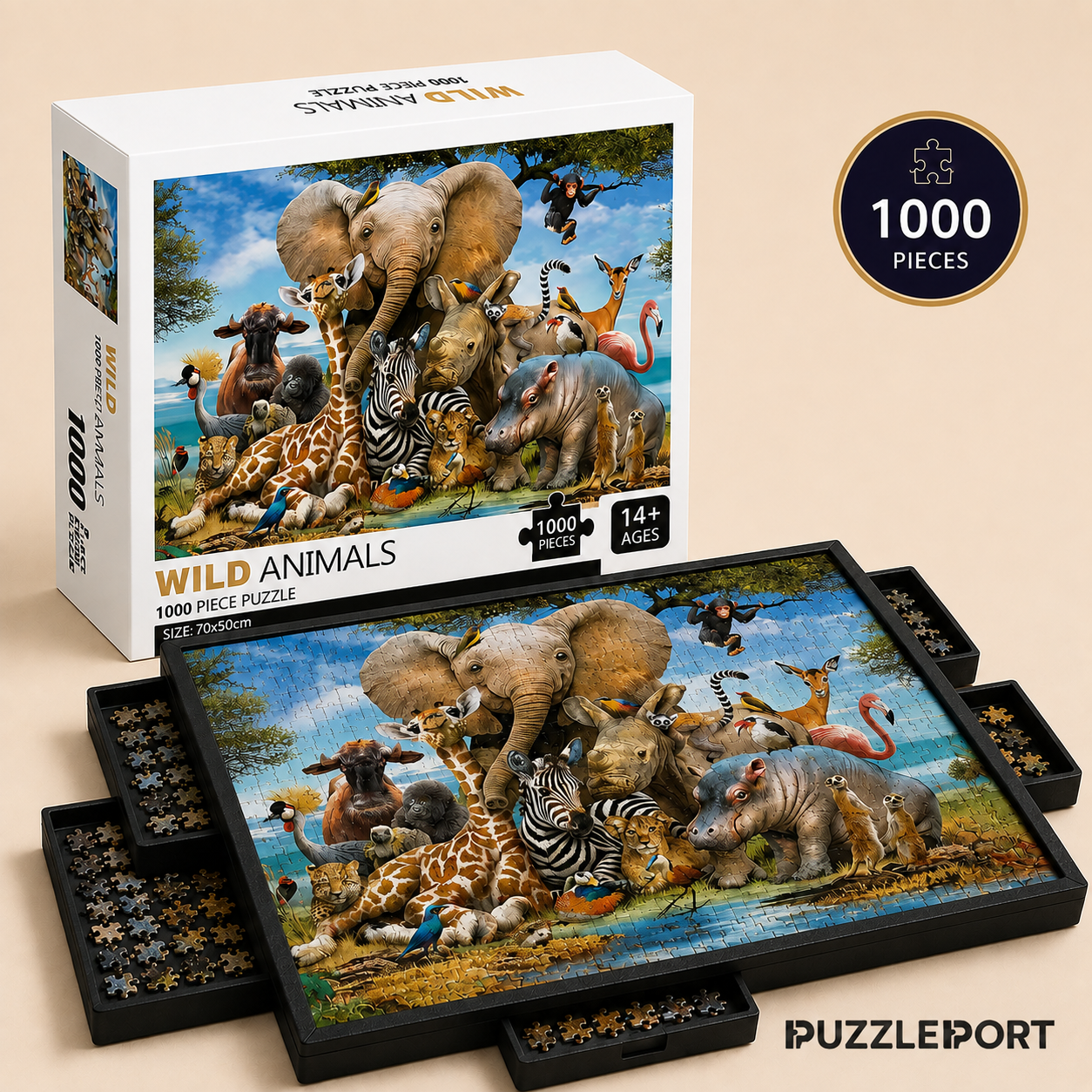 Wild Animals – 1000-Piece Jigsaw Puzzle